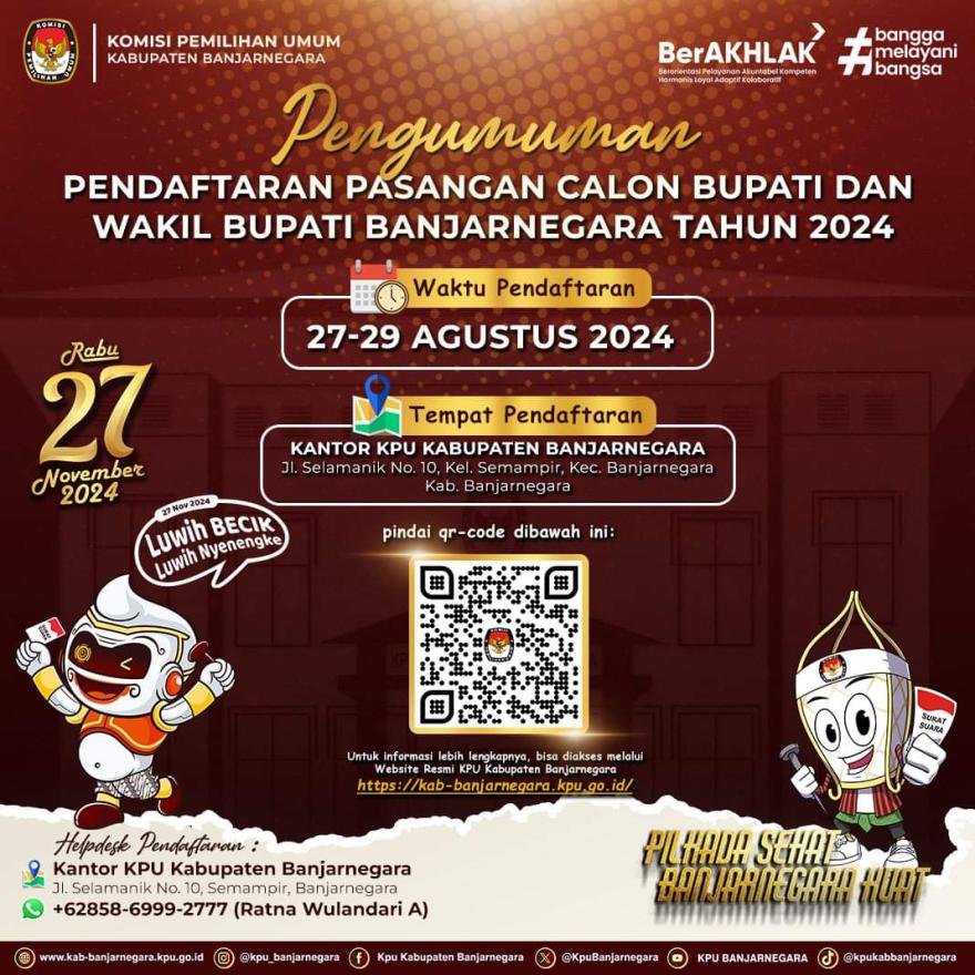 Pendaftaran Calon Kepala Daerah di Pilkada 2024 Resmi Dibuka Hari Ini 